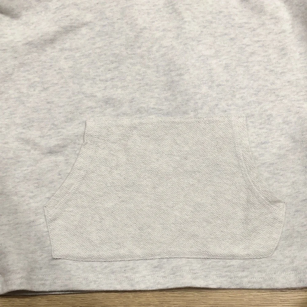 Carter's Light Gray Short-Sleeve Hoodie with Navy Hood